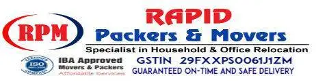 this rapid packers and movers logo with rapid packers gst number