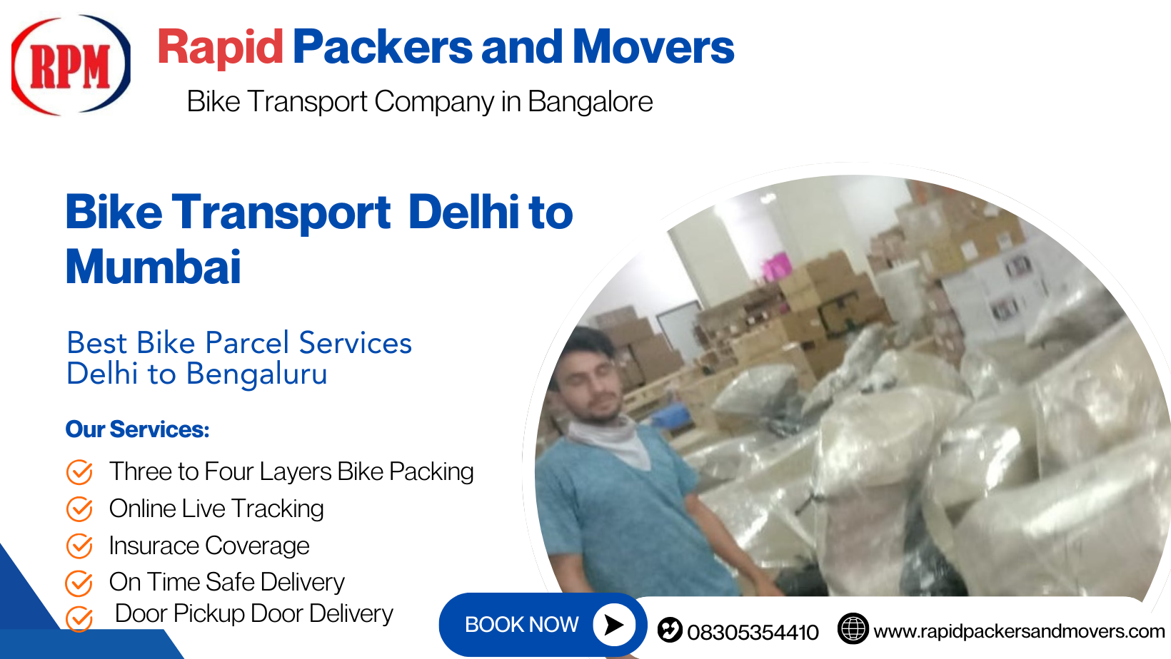 Bike Packing Photos and important details for bike transport from delhi to mumbai