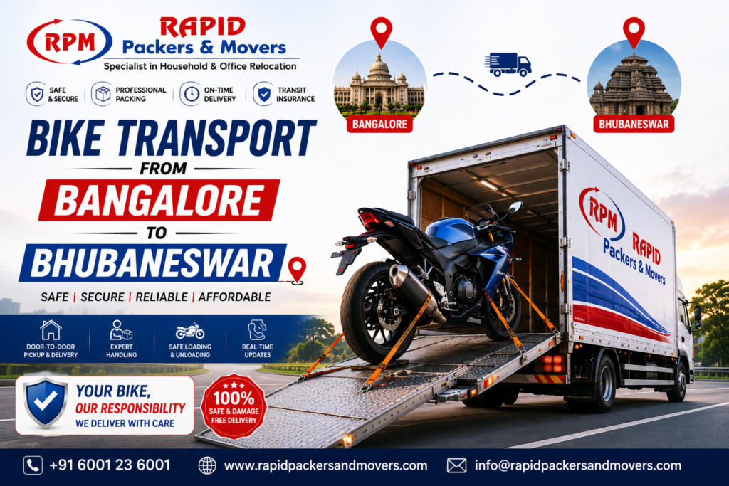 bike transport from Bangalore to Bhubaneswar